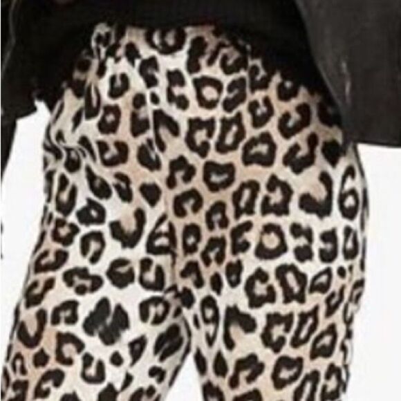 Banana Republic AVERY Leopard Print Ankle Length Light Weight Pants Size 6 - Picture 4 of 11